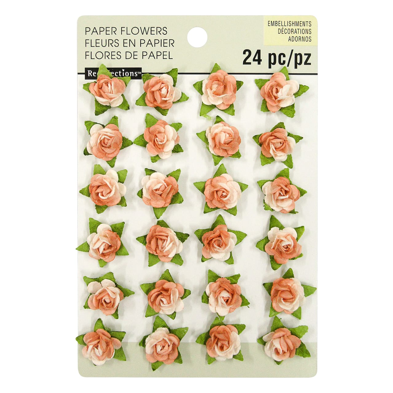 Pink Mini Paper Rose Embellishments By Recollections&#x2122;